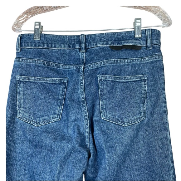 Stella McCartney Denim Jeans Bootcut Women Size 28 Blue  Flip Pockets Patched - Picture 10 of 15